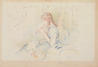 Il suonatore di flageoletto, 1890 da Berthe Morisot